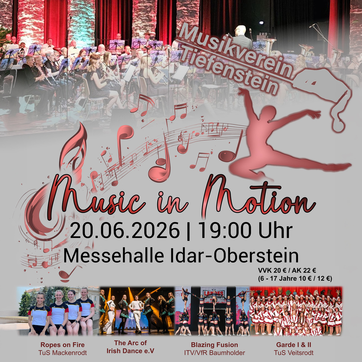 Music in Motion – Sommerkonzert MV Tiefenstein • 20.6.2026 • 19 Uhr • Einlass 18:30 Uhr